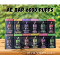 Fábrica de vape descartável Ae Bar 6000puffs